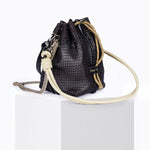 Load image into Gallery viewer, Bibi Perforated Lamb Leather Bag in Noir
