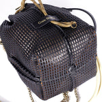 Load image into Gallery viewer, Bibi Perforated Lamb Leather Bag in Noir
