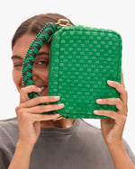 Load image into Gallery viewer, Braided Top Handle in Green Apple/Black
