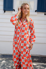 Load image into Gallery viewer, Sienna Midi Dress in Red Check
