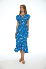 Load image into Gallery viewer, Havana Maxi Wrap Dress in Pacifica
