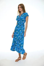 Load image into Gallery viewer, Havana Maxi Wrap Dress in Pacifica
