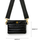 Load image into Gallery viewer, Bum Bag Crossbody in Pearl Black w/ Black Strap
