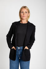 Load image into Gallery viewer, The Milly Sweater Blazer in Black
