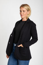 Load image into Gallery viewer, The Milly Sweater Blazer in Black
