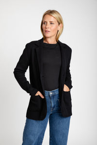 The Milly Sweater Blazer in Black