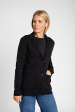 Load image into Gallery viewer, The Milly Sweater Blazer in Black
