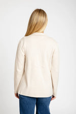 Load image into Gallery viewer, The Milly Sweater Blazer in Latte
