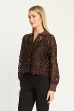 Load image into Gallery viewer, Emmie Top in Chocolate Brown/Black
