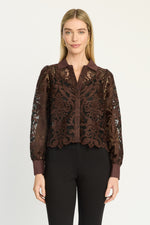 Load image into Gallery viewer, Emmie Top in Chocolate Brown/Black
