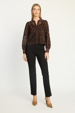 Load image into Gallery viewer, Emmie Top in Chocolate Brown/Black
