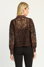 Load image into Gallery viewer, Emmie Top in Chocolate Brown/Black
