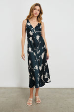 Load image into Gallery viewer, Camellia Dress in Midnight Roses
