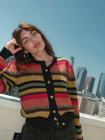 Load image into Gallery viewer, Carmela Cardigan in Vintage Stripe
