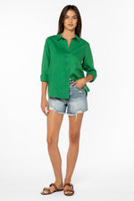 Load image into Gallery viewer, Carmine Long Sleeve Shirt in Green Foliage
