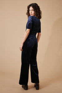 Corrie Bratter Corduroy Jumpsuit in Navy