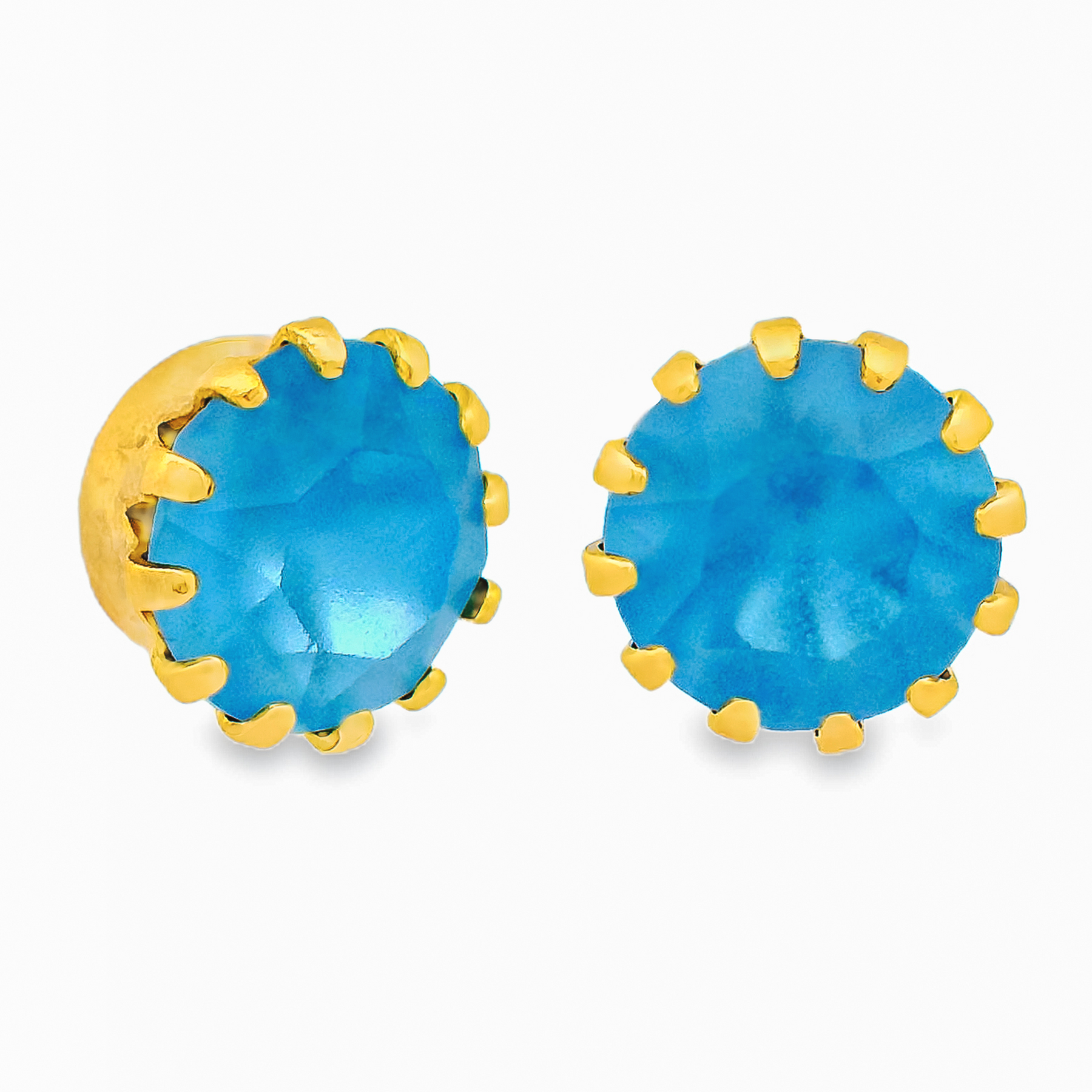 Chrisley Studs in Aquamarine Matte