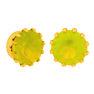 Chrisley Studs in Citrus Lime Matte