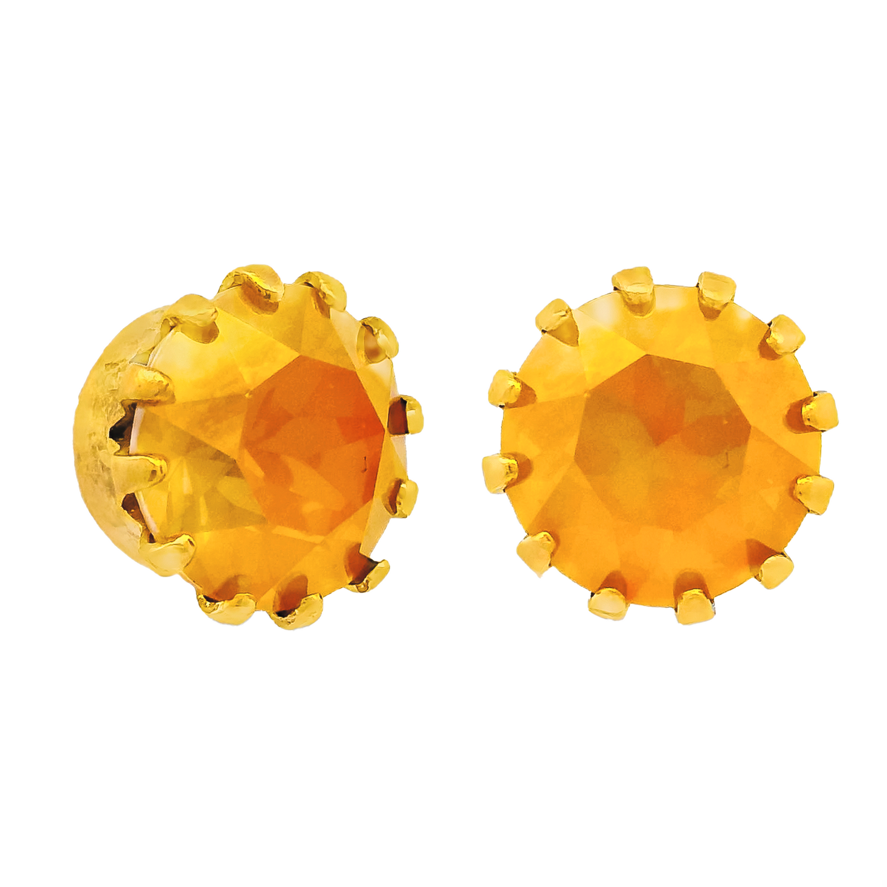 Chrisley Studs in Electric White Ignite Brandy
