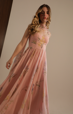 Load image into Gallery viewer, Claudette Gown in Peach Garden Multi
