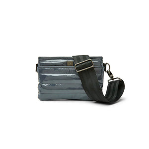 Bum Bag Crossbody in Carbon Patent