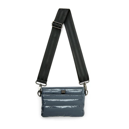 Bum Bag Crossbody in Carbon Patent