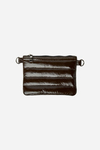Duplex Reversible Faux Fur Tote in Glossy Chocolate