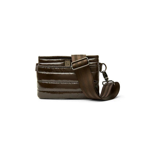 Bum Bag Crossbody in Glossy Chocolate