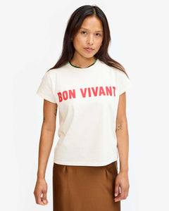 Bon Vivant Classic Tee in Cream