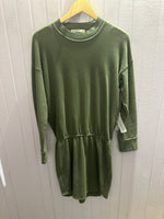 Load image into Gallery viewer, Carbon Finish Terry Dress in Artichoke
