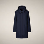 Load image into Gallery viewer, Embie Hooded Raincoat in Blue Black
