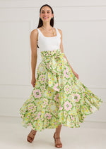 Load image into Gallery viewer, Dalia Skirt Dress in Green Clover Canvas

