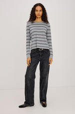 Load image into Gallery viewer, Davie Sweater in Heather Sky
