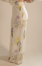 Load image into Gallery viewer, Dione Pant in Cream Garden Multi
