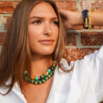 Load image into Gallery viewer, Majestic Semi-Precious Necklace in Malachite
