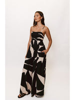 Load image into Gallery viewer, Ottie Wide Leg Jumpsuit in Ivory/Black Geo
