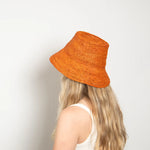 Load image into Gallery viewer, Tali Raffia Bucket Hat in Rust
