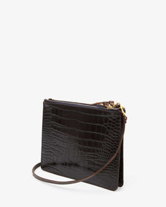 Margot Double Sac Bretelle in Kalamata Croco