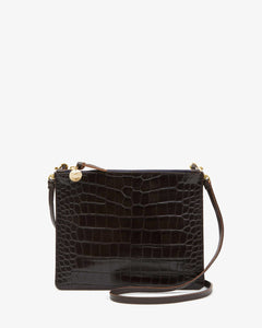 Margot Double Sac Bretelle in Kalamata Croco