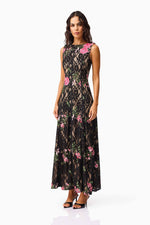 Load image into Gallery viewer, Morgaine Gown in Black Floral
