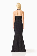 Load image into Gallery viewer, Alexandra Halter Neck Gown in Black
