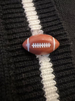 Load image into Gallery viewer, Football and Stars Cardigan in Black
