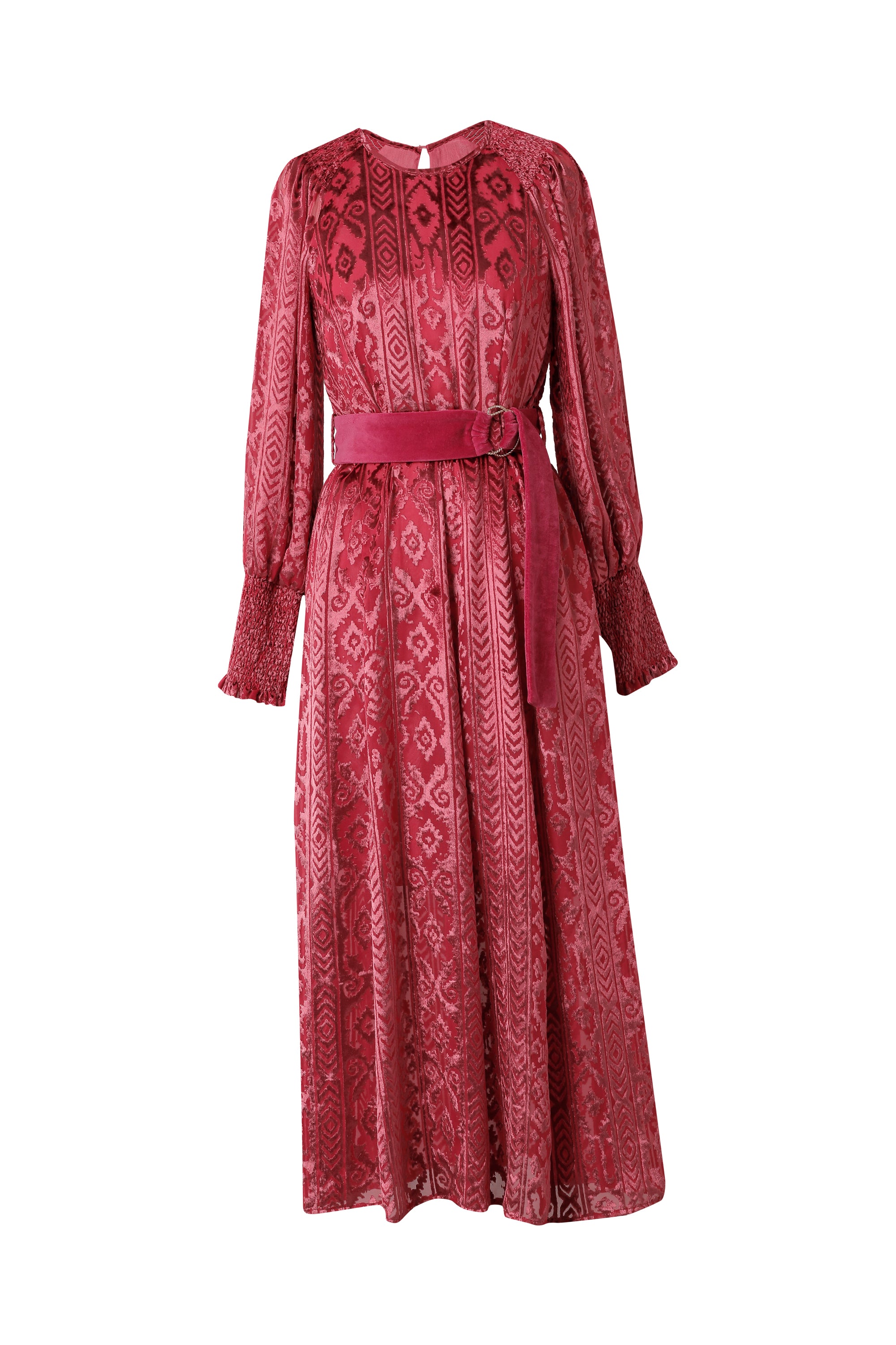 Sharon Devore Dress in Fuchsia