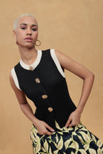 Load image into Gallery viewer, Teri Sweater Vest in Black
