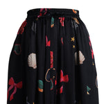 Load image into Gallery viewer, Cecil Printed Skirt in Black
