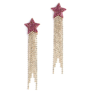 Evren Earrings in Fuchsia