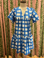 Load image into Gallery viewer, Ophelia Dress in Cornflower Check
