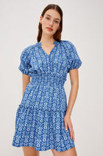 Load image into Gallery viewer, Fiorella Dress in Blue Ikat
