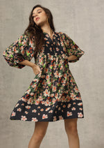 Load image into Gallery viewer, Melinda Print Dress in Black

