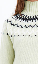 Load image into Gallery viewer, Rita Mock Neck Sweater in Mint Sage
